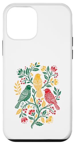 Rasta Reggae Roots Three Birds Jamaica Folk Art Floral �X�}�z�P�[�X iPhone 12 mini �p