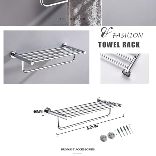 Barre porte-serviettes et accessoires chromés pour moderniser votre douche