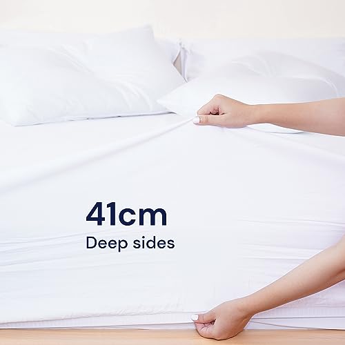 Sheet Story 100% Egyptian Cotton Double Fitted Sheet, 41cm Deep Pocket, 400 Thread Count, Hypoallergenic - Image 2