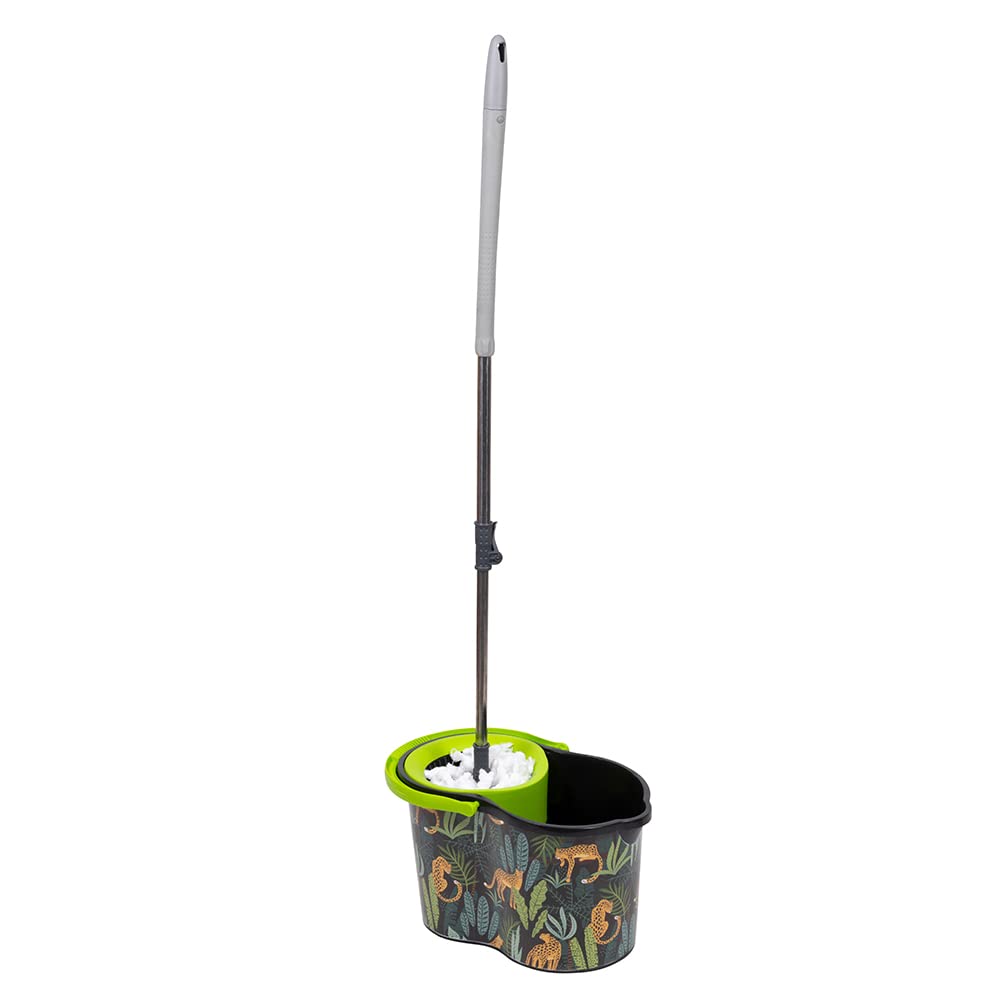 Super mop 16 l guepard seau de lavage grande capacité balai rotatif microfibre