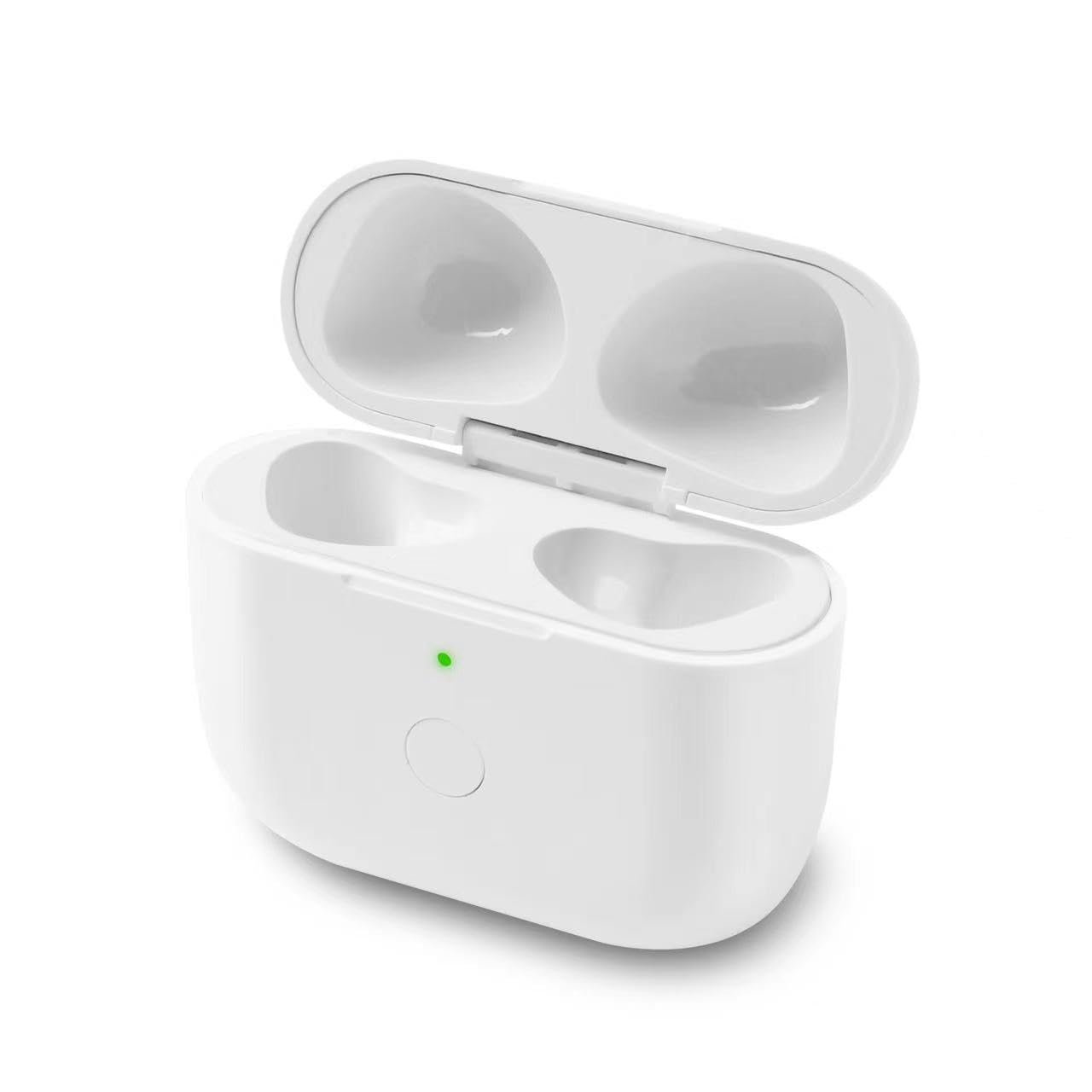 Wireless Charging Case Replacement Compatible with AirPod 3rd Generation, AirPod 3 Charger Case with Bluetooth Pairing Sync Button NO Earbuds, &White