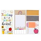 XFSRG Diario della Gratitudine con Design Colorato e Divertente per Maestre e Insegnanti Bloc Notes e Segnalibri Creativi per Regalo Fine Anno