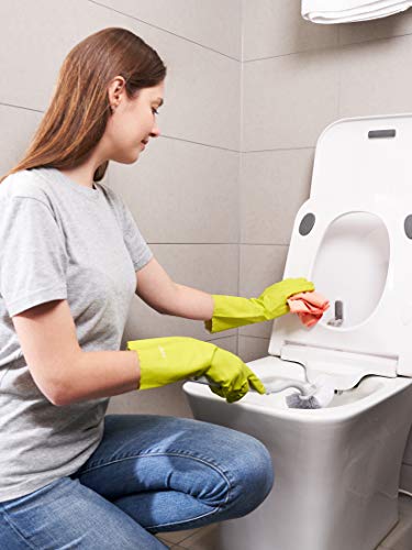 Image of LANON wahoo Cleaning Gloves with Cotton Flocked Liner,Bud Tender,Large | Skin-Friendly,Dish Washing,Reusable,Latex Free,DEHP-Free,Non-Slip,Dishwashing Household Kitchen Gloves