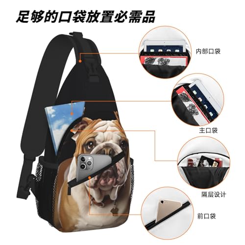 Morrales tipo Sling Bag para hombres y mujeres urbano negro miniatura 6