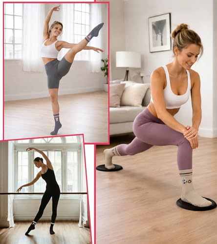 Image of yeuG Pilates Socks for Women Grip Socks Non Slip Yoga Sock with Grippers for Barre, Hospital, Ballet, Dance, Barefoot Workout