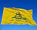 Eugenys Don't Tread On Me Flag (3x5 Feet) - Bright Colors and UV Resistant Polyester - Free Gadsden Flag Patch Included - Tea Party Flags with Brass Grommets - Perfect Banner Hanging Indoor/Outdoor