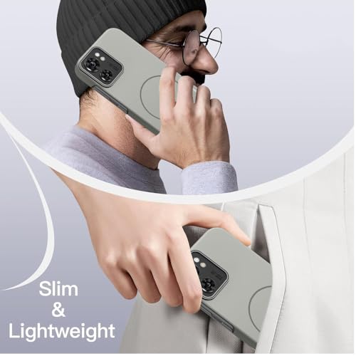 Image of KARWAN️Magnetic Ultra Slim-Fit Back Case Cover for Moto Edge 40 |Hard PC Case Cover| Ultra-Thin & Light Weight with [Ultra Premium Feel] Case for Moto Edge 40(6.5 inch)(Grey)