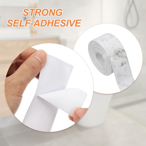 Image of PATIKIL Caulk Tape Waterproof Self Adhesive, PVC Toilet Caulking Sealant Strip Bathtub Caulk Sealing Strip Tape for Bathroom Kitchen Countertop, Slate Stone Pattern (1.5 Inch x 16.4 Ft)