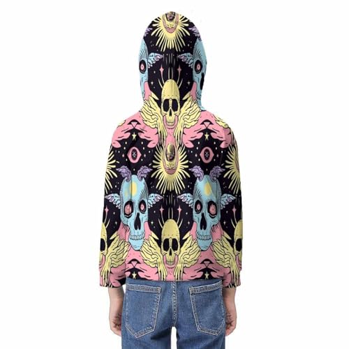 Sweat à capuche enfant imprimé 3D avec poches et cordon ajustable - 6