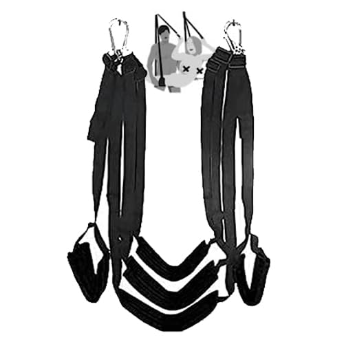 EKHOU Accesorios de Yoga Columpio Interior Parejas giratorias adecuadas para rotación Libre Columpio Negro Ajustable