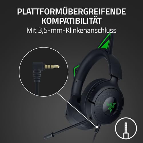 Razer Kraken Kitty V3 X - Kabelgebundenes Kitty-Headset für Gaming - Kultige Kitty-Ohren - 270g leicht - HyperClear Kardioid Mikrofon… – Ansicht 6