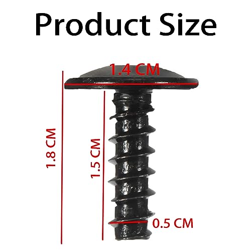 JNNJ 20 Stücke Selbstschneidende Schrauben, Auto Flügelschrauben Karosserieschrauben, Kotflügelschrauben Unter Der Motorabdeckung, Gewindemaschine Sechskantschrauben