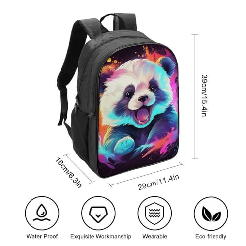 Mochilas escolares de panda 3D para el colegio y extraescolares de niños y niñas 2