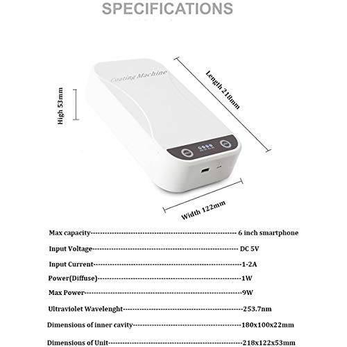 Desinfetante de telefone celular UV Esterilizador de telefone inteligente portátil Aromaterapia Desi