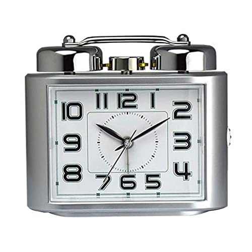 Reloj despertador de cabecera con luz nocturna para estudiantes con sueño pesado