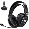 SKAPENDY 2.4GHz Wireless Gaming Headset for Xbox Series X|S, Xbox One, Xbox 360, PS5/4, PC, Low-Latency Bluetooth Gaming Headphones with Stereo Sound, Rotatable Earmuffs & Noise Canceling Microphone, 50+Hr Battery