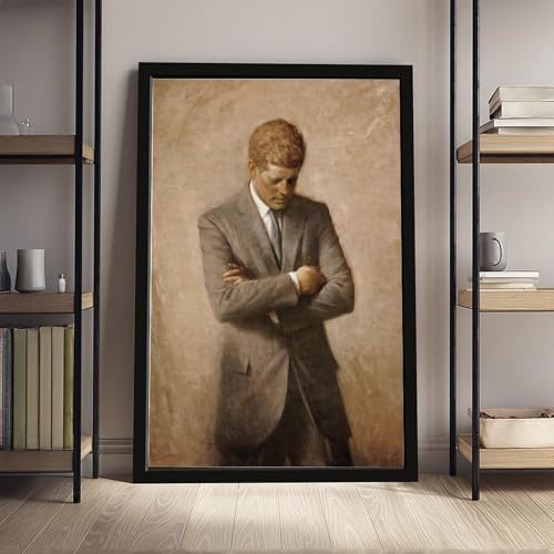 Portrait de JFK impression sur toile déco de bureau 30x45 cm - 4