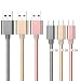 Produktbild Kit Me Out Datenkabel für Samsung Galaxy A70 [3M] [3-Stück] USB C Typ C Kabel [USB 3.0] Schnelles Aufladen und Synchronisation [3.1 Amp] Nylon Ladekabel - Grau, Gold, Rose Gold