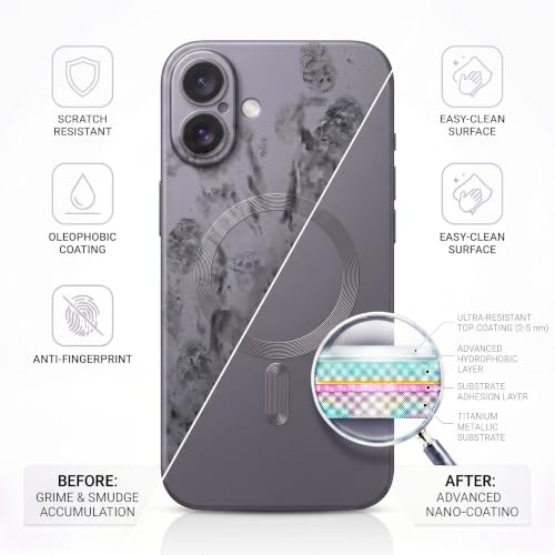 Image of amazon basics Premium Mag-Safe Case for iPhone 16 Plus | Shockproof & Anti-Scratch Cover | Soft Silicone with Wireless Charging | Camera Lens Guard - Blue