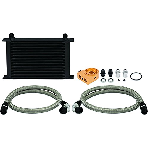 Mishimoto Universal Thermostatic Oil Cooler Kit, Black, 25 Row