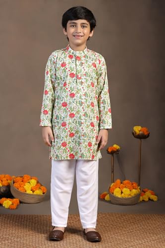 Image of Fashion Dream Boy Teal Kurta Pyjama Set|Boy Kurta Set|Kurta Pyjama Set