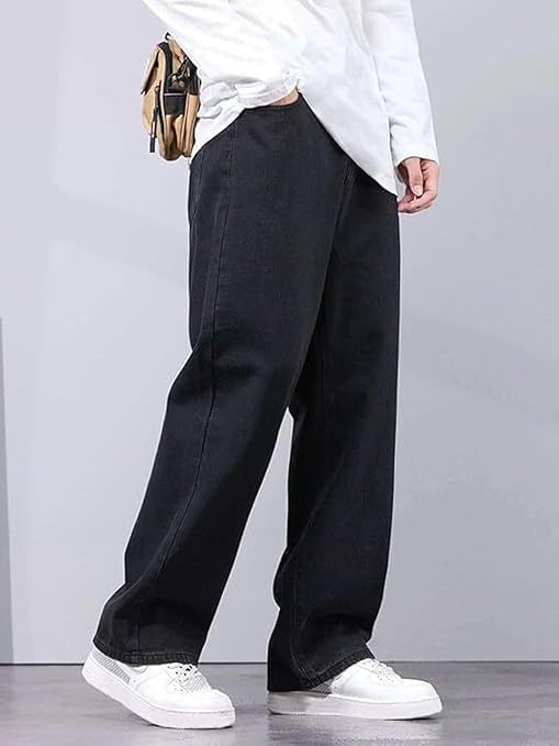 Image of JAAR Loose Fit Jeans for Men - Oversized Baggy Denim Pants | Mid Rise Streetwear Style |