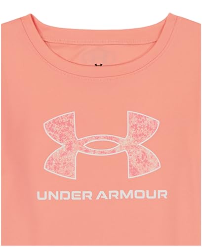 Image of Under Armour Girl's 2-piece Short Sleeve Tee and Shorts Set, Lightweight and Comfortable