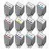 PFI-1000 12 Color Pack Ink Tank with Chip Replacement for Canon Lucia PRO PFI-1000 Ink Cartridge 80ml for imagePROGRAF PRO 1000 Printer Ink (12-Pack, MBK, PBK, C, M, Y, R, GY, B, PGY, PC, PM, CO)