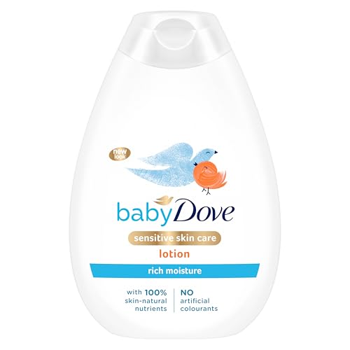Baby Dove Rich Moisture Body Lotion 400ml Moisturiser for Babies or Newborn with Dry or Eczema-Prone Skin