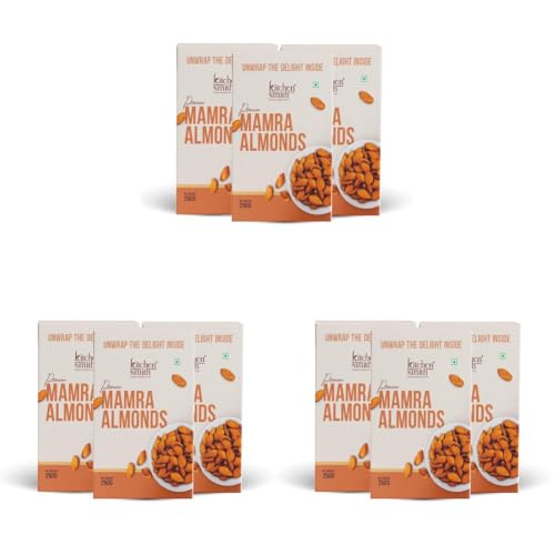 Image of KitchenSmith Mamra Almonds - Pack of 9 (250gm Each) | High In Antioxidant | Naturally Sweet And Tasty | Energy Booster |Premium Dry Fruits