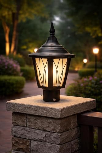 Image of Modern Waterproof LED Gate Light for Outdoor Wall & Main Gate Decoration - Metal & Glass Exterior Lamp (Pack of 1)