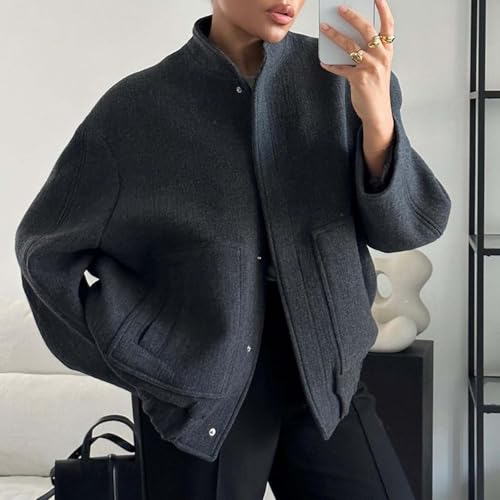 Chaqueta punto mujer cómoda de gran tamaño para el día a día 2