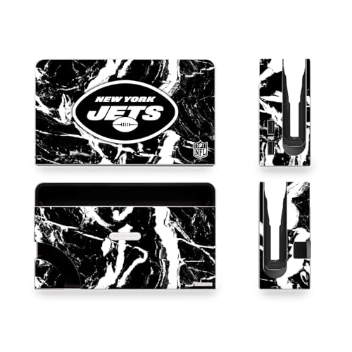 Couverture Vinyle New York Jets NFL Motif Marbre pour Console Nintendo Switch OLED
