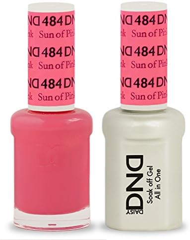 DND Soak Off Gel Polish Dual Matching Color Set 484, Sun of Pink
