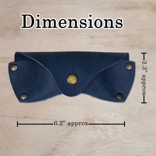 Image of Leather Glasses Case for Men - Vintage Rustic Belt Eyeglass Holder