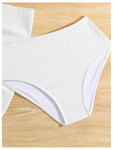 Girl's 3 Piece High Wisted Bikini Set Backless Halter Bathing Suit Swimsuit Set with Cover Up Skirts3