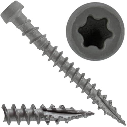 Vis terrasse composite gris T20 Torx bois traité ACQ Cape Cod 1lb