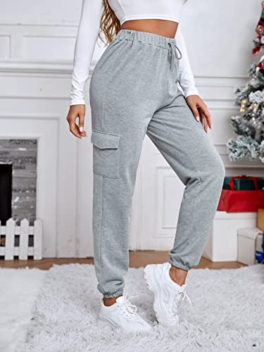 Image of dockstreet Soft Fabric Stylish Regular Comfortable Fit Joggers /Pants for Women 125VaCargoCotton2PKT25C1AGreyM