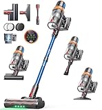INTETURE Cordless Vacuum Cleaner, 600W 50KPA 65Mins Vacuum Cleaners with LED Display, Self-Standing Cordless Vacuum, Anti-Tangle, Rechargeable Stick Vacuum for Home/Pet Hair/Carpet