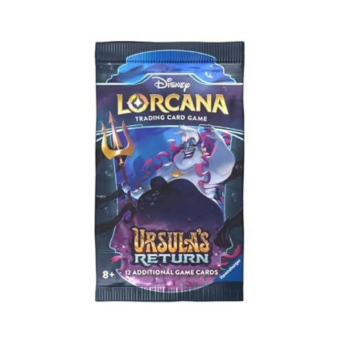 1 booster Disney Lorcana Chapter 4 : URSULAS Return Booster - 1 booster de 12 cartes - Anglais + protection d'expédition Heartforcards®