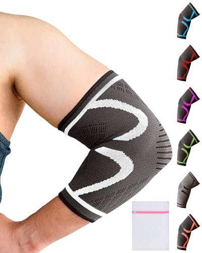 360 RELIEF Ellenbogenbandage für Herren und Damen - 1 Stück Kompression Ellbogen Stütze für Sports, Gym, Tennisarm - Ellenbogenschoner Geeignet für Rechts/Links Arm mit Wäschenetz 360 RELIEF Ellenbogenbandage für Herren und Damen - 1 Stück Kompression Ellbogen Stütze für Sports, Gym, Tennisarm - Ellenbogenschoner Geeignet für Rechts/Links Arm mit Wäschenetz