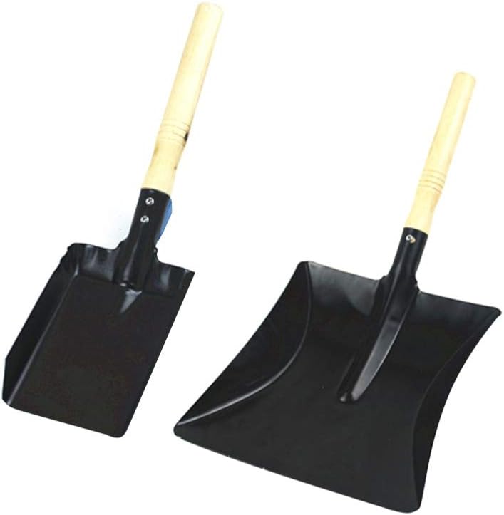 Yardwe Carbon Steel Shovel 16.92In Lightweight Multi-Purpose Hand Tool for Gardening BBQ Ash Removal Camping and Outdoor Use