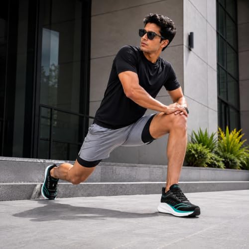 Image of Allen Cooper Training,Road Running,Cricket,Gym,Sports Comfortable Extra Max Cusion with Memory Foam Insole Running Shoes for Men(601|Grey /Black-Olive-Sizes 6,7,8,9,10)