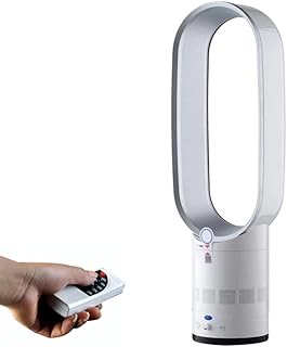 Bladeless Tower Fan,Portable Cooling Fan with Remote Control, Safe stepless Speed Regulation Floor Table Column Fan,30-120min Appointment Timer,90° Shaking Head air Multiplier Fan, LED Display