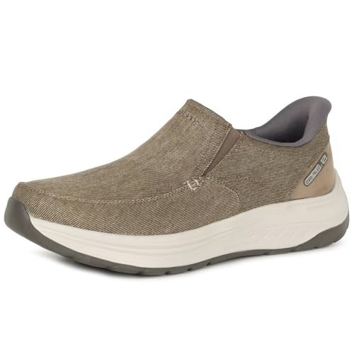 Skechers - Mens Relaxed Fit: Decklan - Gulliver Slip On Shoes, Color Taupe, Size: 13 M US