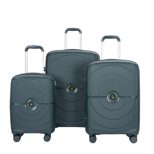 NEW Hardshell Suitcase Double Spinner Wheels PP Luggage Sets Lightweight Durable Suitcase with TSA Lock,3-Piece Set (20/24/28), Green-Old SKU W284113621/W284113622/W284113623/W284113624/W284113625