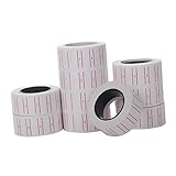 DIYEAH 10rouleaux Étiquettes De Prix Autocollantes Adhésif Pour Étiqueteuse Avec Deux Lignes Et Magasins Alimentaires Étiquettes Total