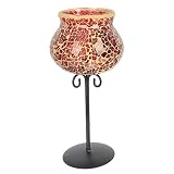 SOLUSTRE Pillar Candle Holder Glass Tealight Candle Holder Scandinavian Style Candlestick Holder for