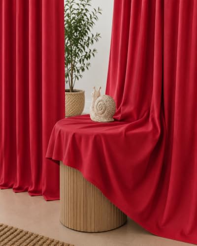 Image of THE LINEN COMPANY Canvas Cotton Long Door Curtains with Steel Eyelet for Living Room /Dining Hall /Hotel /Farm House 1 Pcs Set (4.5ft x 9 ft, Sea Green)