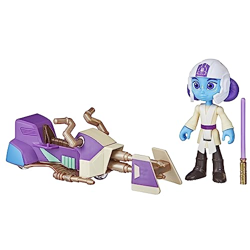 Hasbro Star Wars LYS Solay Figur & Speeder Bike, Skala: 10 cm, Action-Figur & Fahrzeug, Star Wars Spielzeug, Vorschulspielzeug für Kinder ab 3